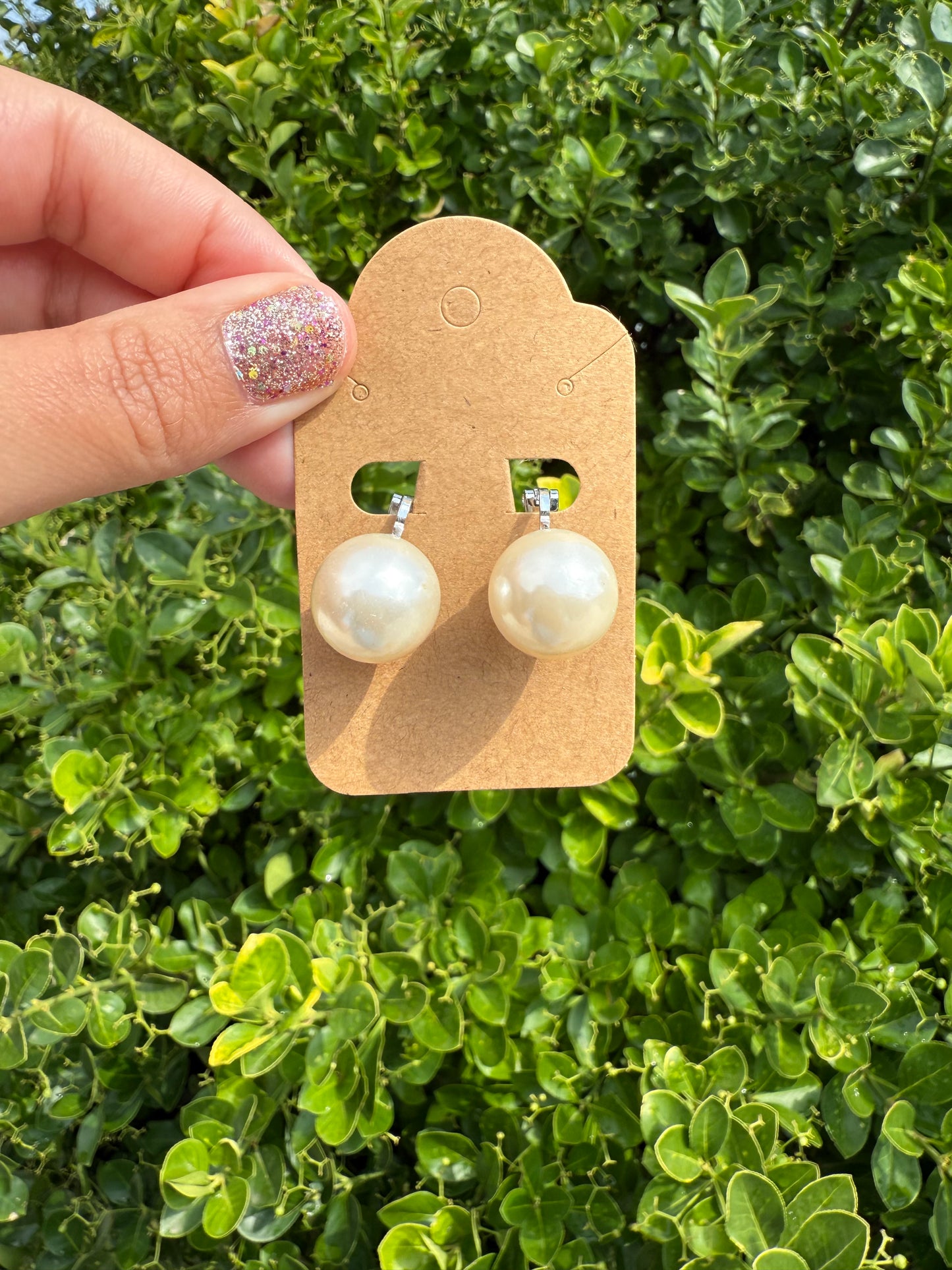 Pearl Clip On Earrings