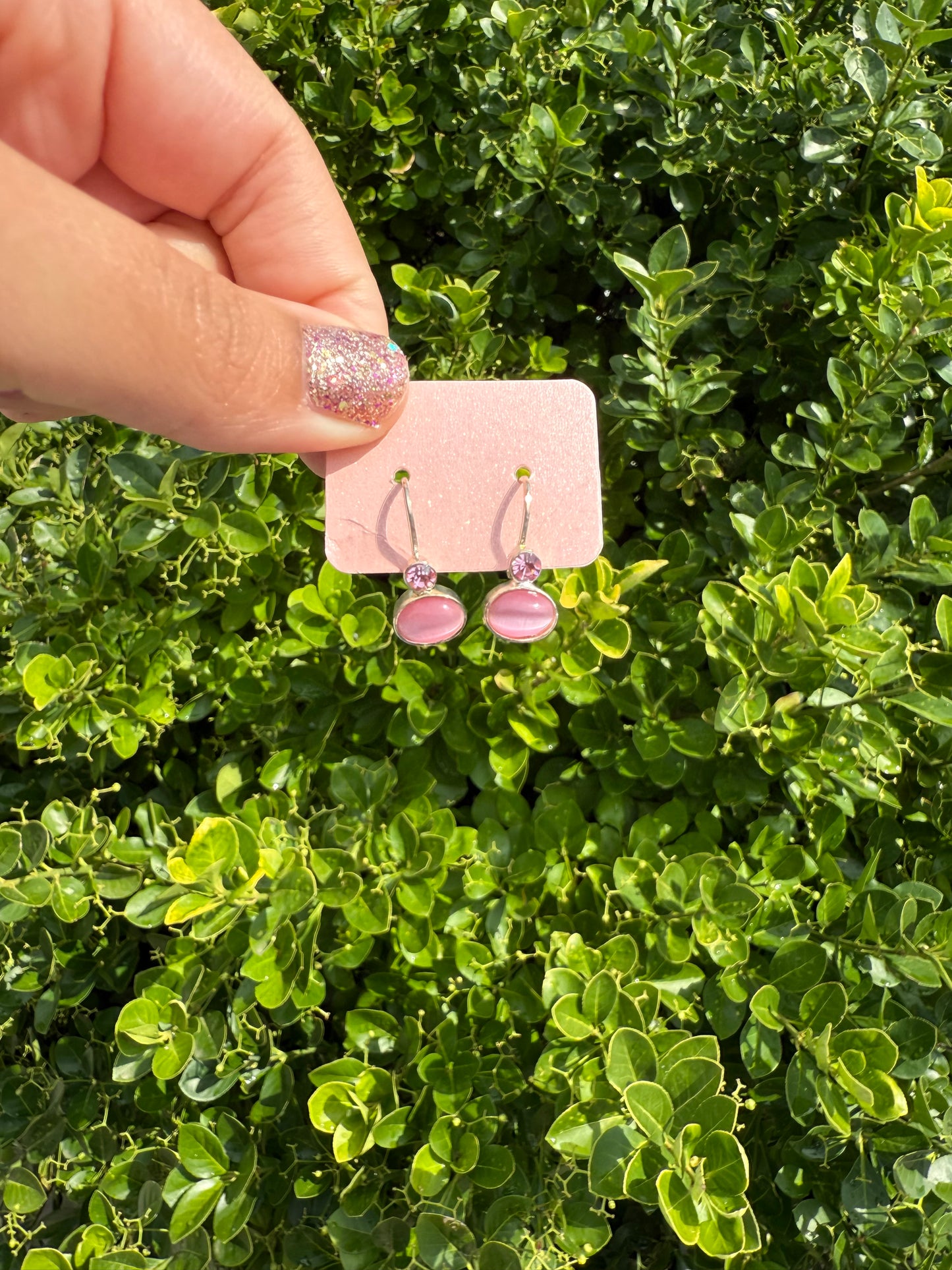 Pink Drop Earrings