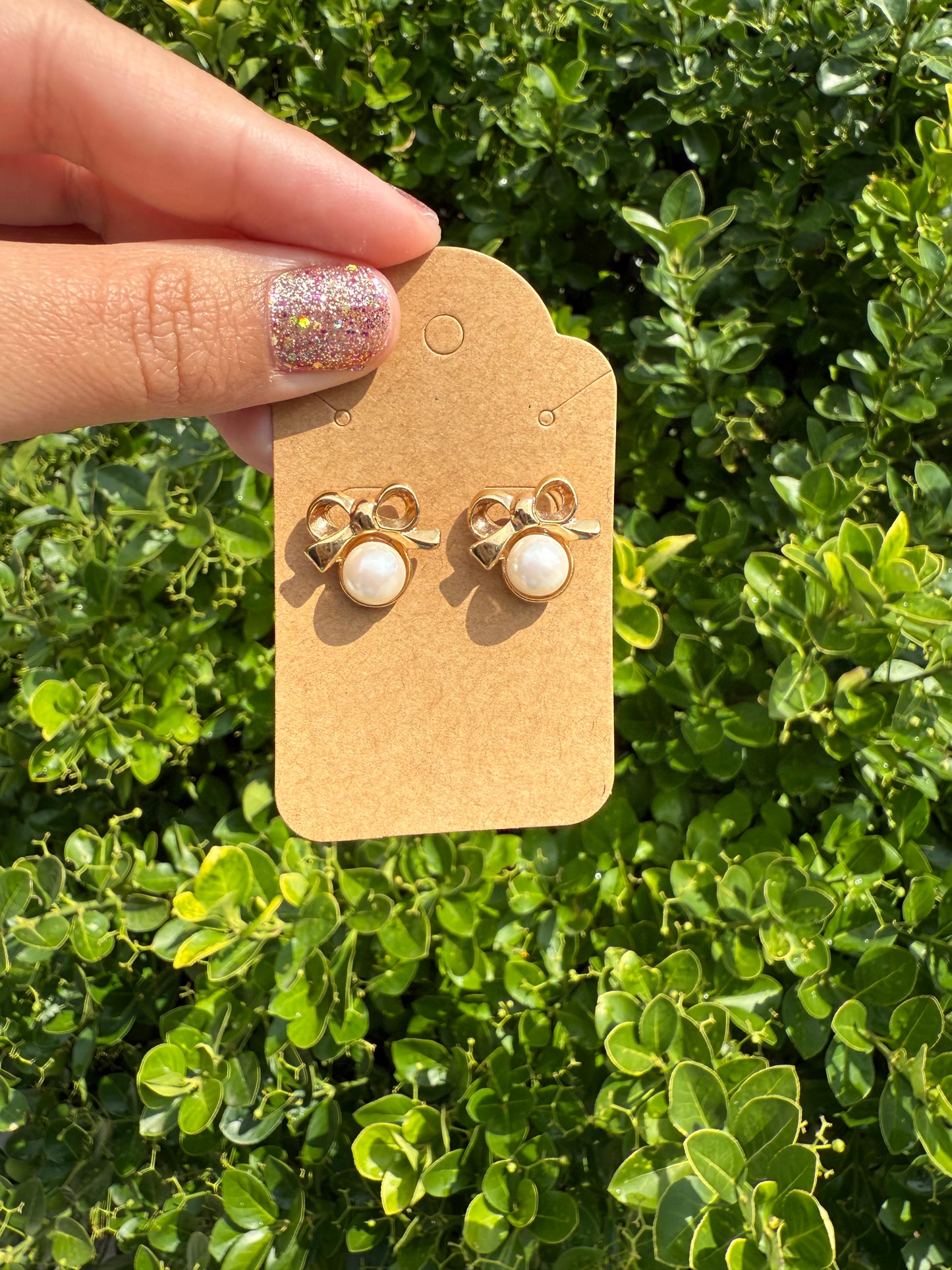 Pearl Bow Earrings