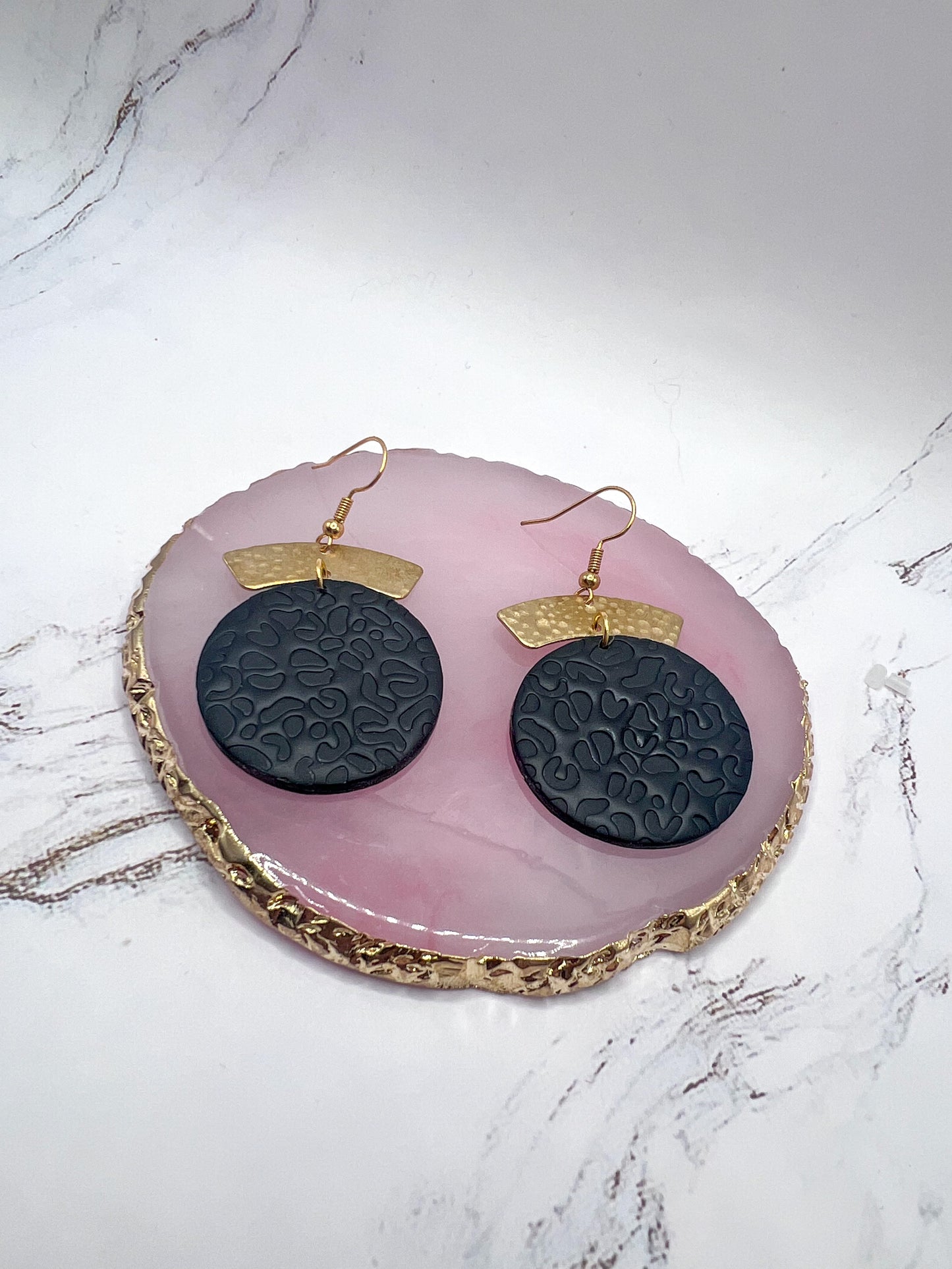 Rizzoli Earrings - Black Leopard