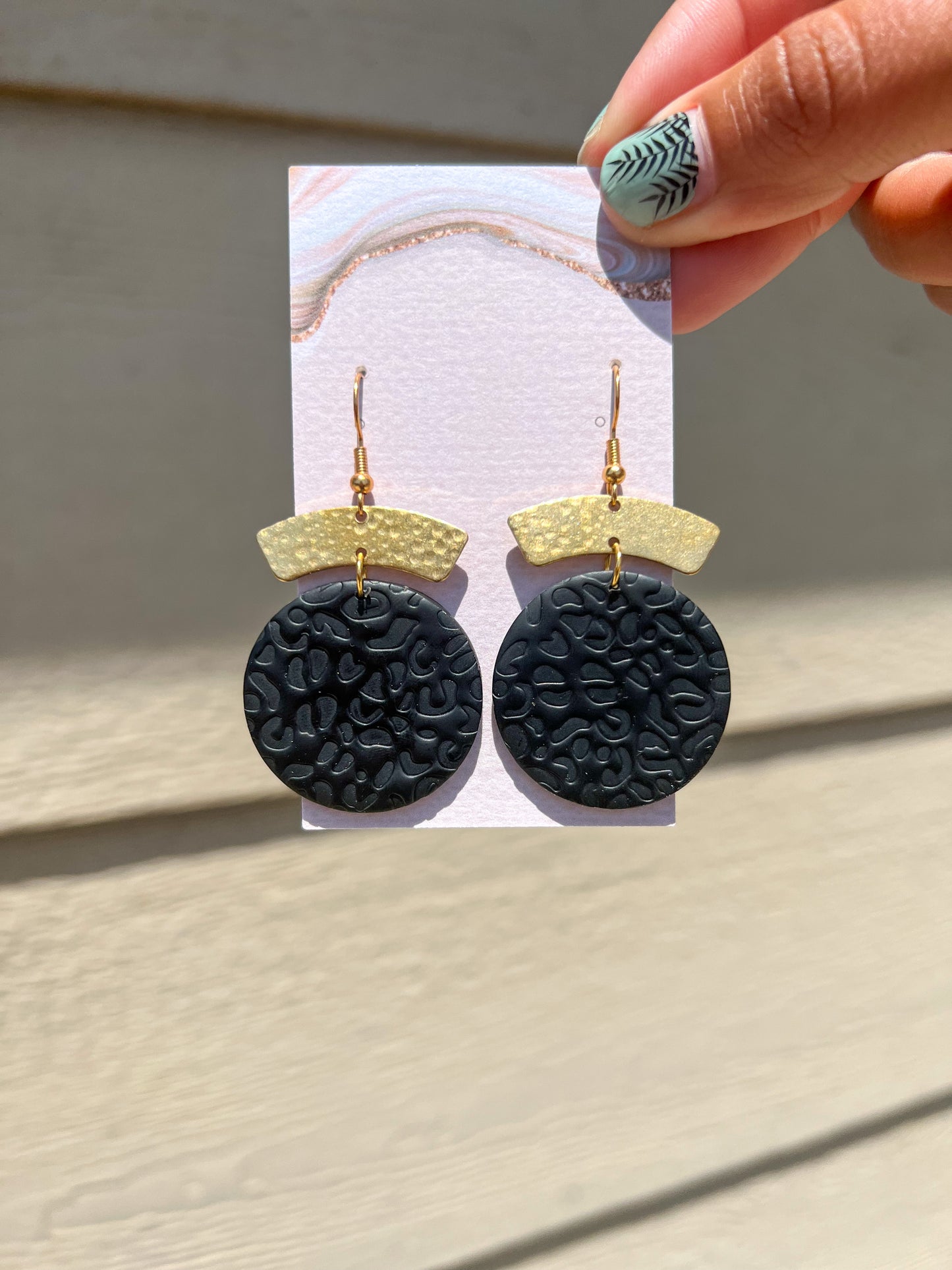 Rizzoli Earrings - Black Leopard