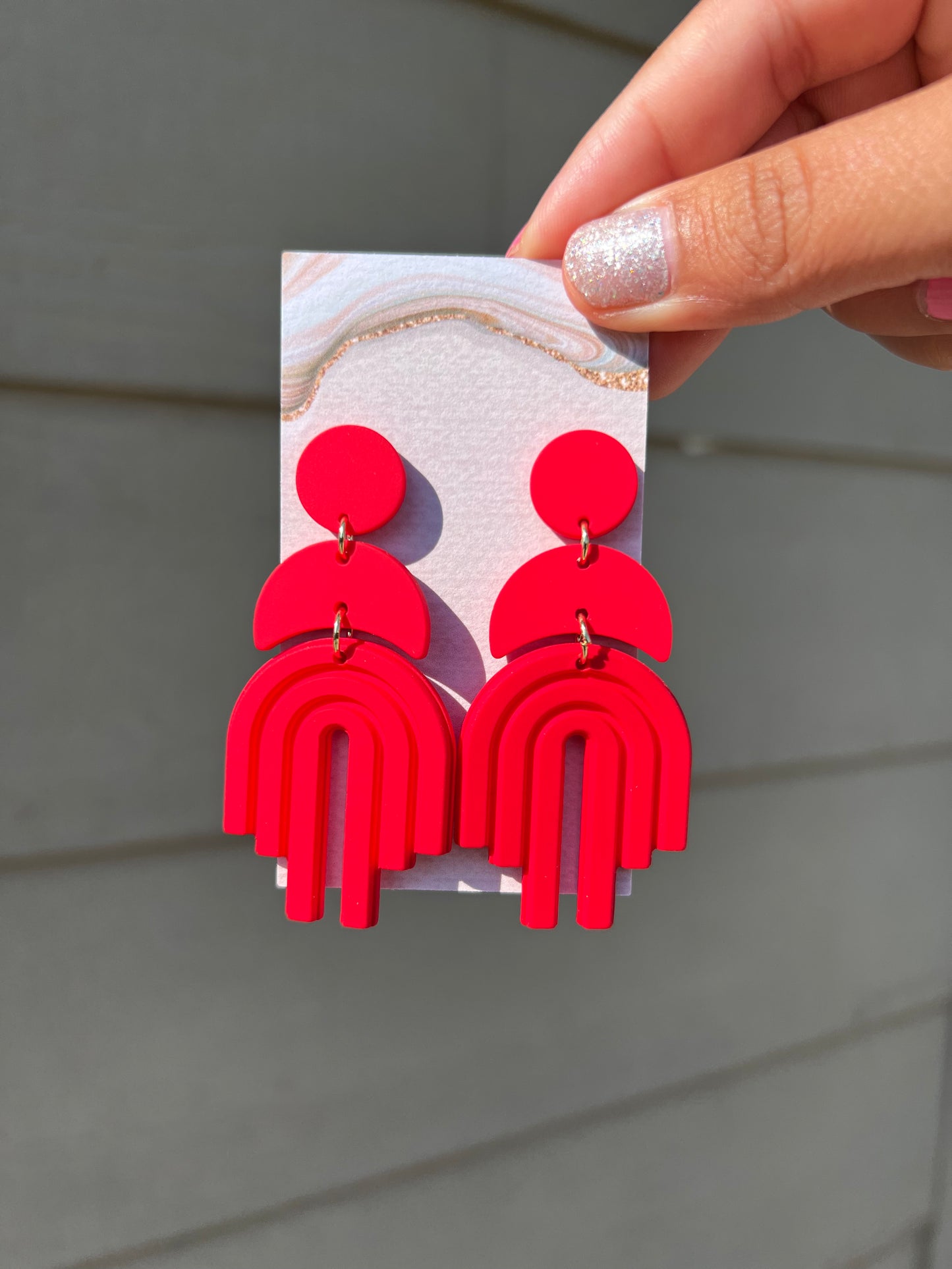 Riley Earrings - Red