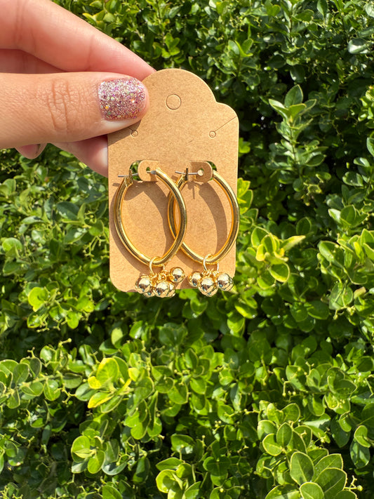 Beaded Off Hoop Earrings