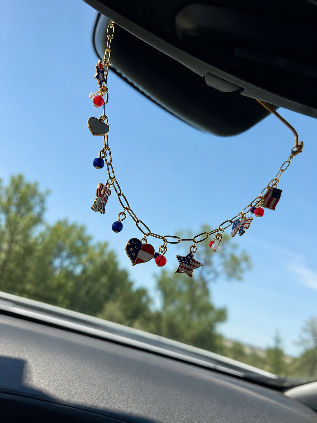 Fourth Of July Hanger Car Charm