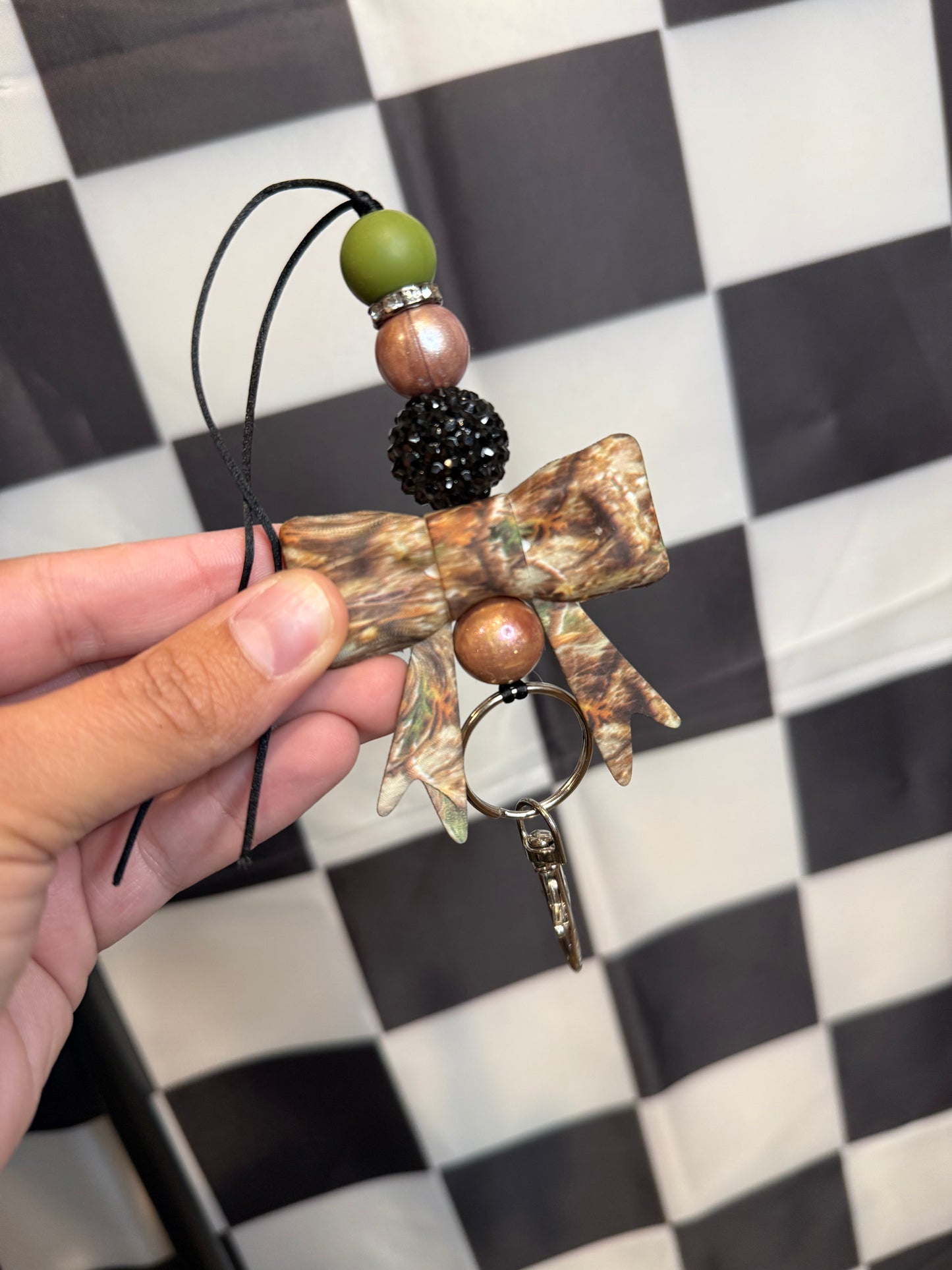 Camo Bow Car Charm