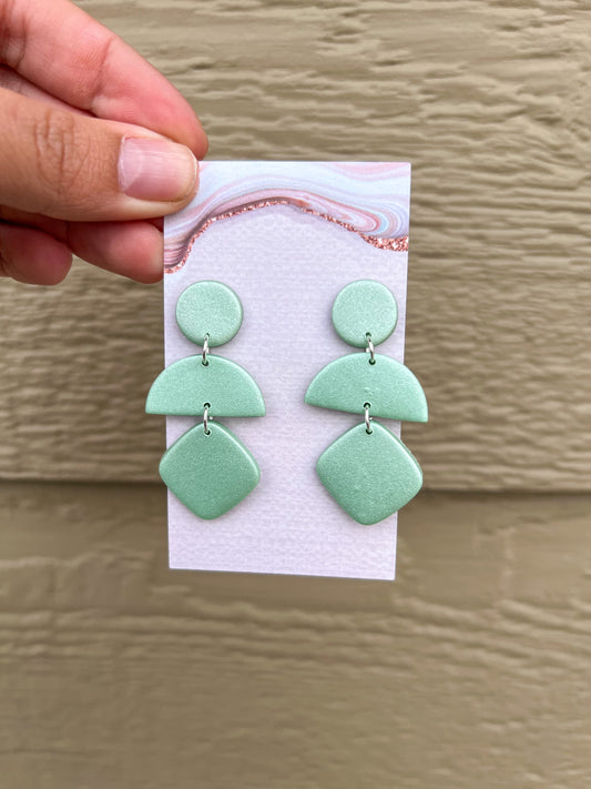 Everlee Earrings - Shimmered Green