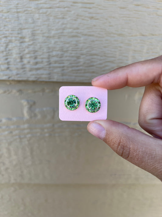 Green Jewel Stud