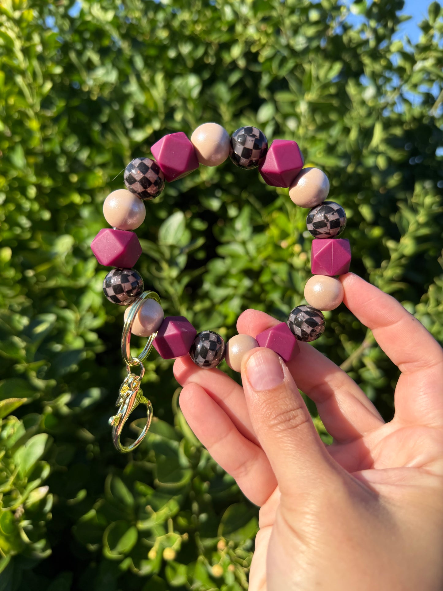 Checkered Fall Wristlet