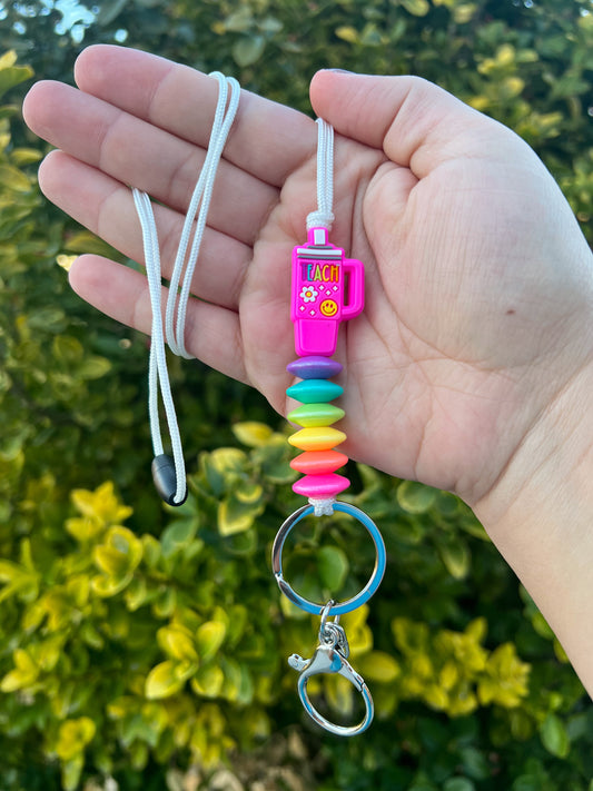 Teach Lanyard -Pink