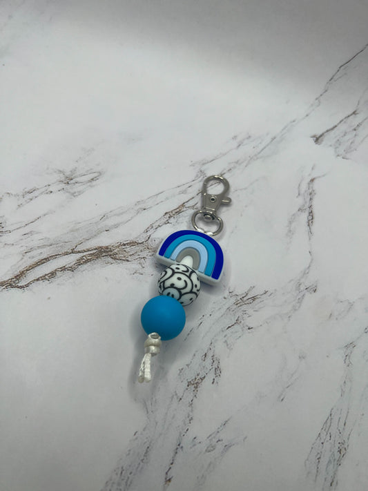 Blue Rainbow Mini Keychain