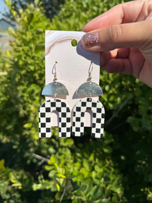 Zola Earrings - Checkered