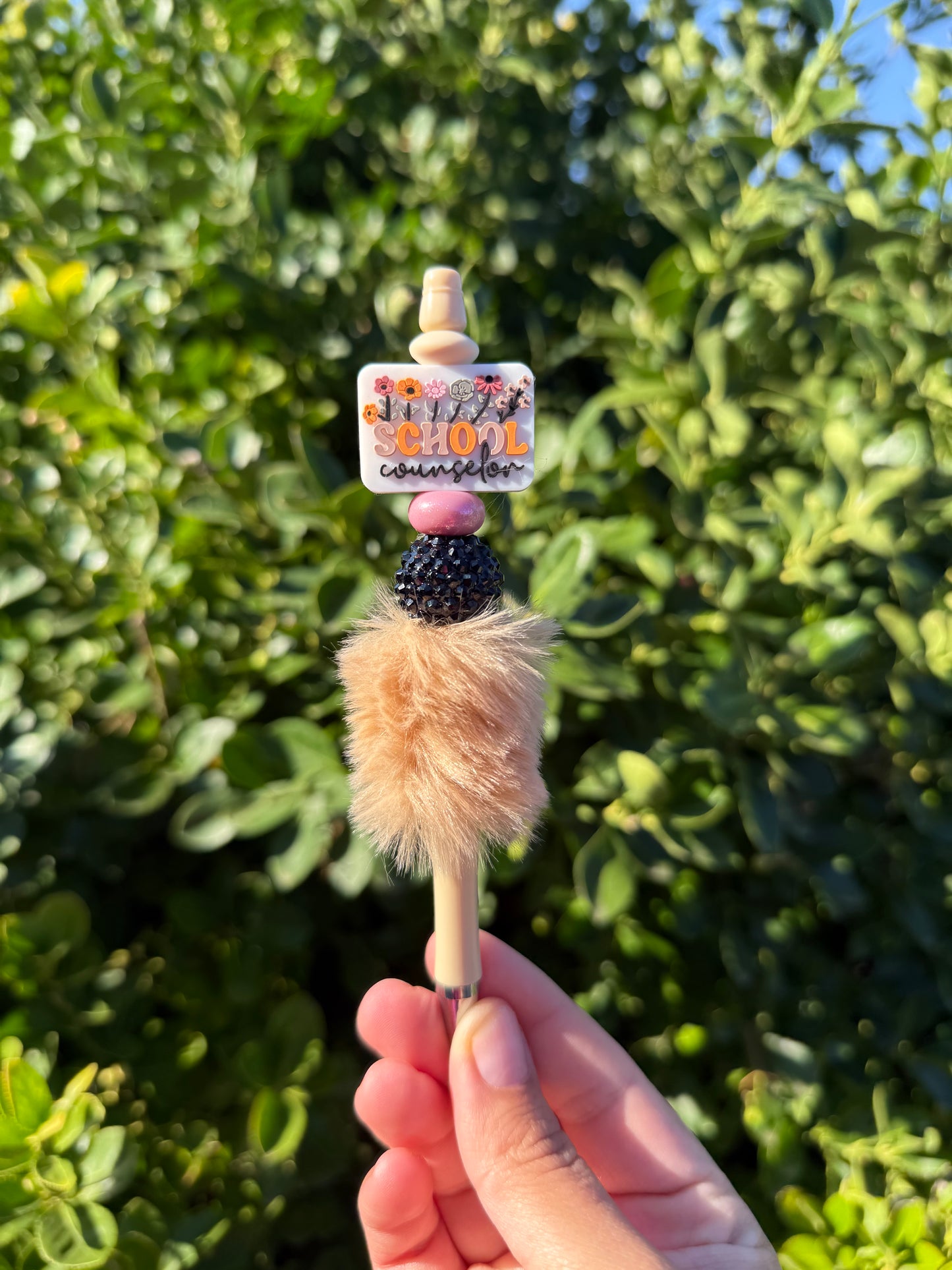 Floral School Counselor Pen