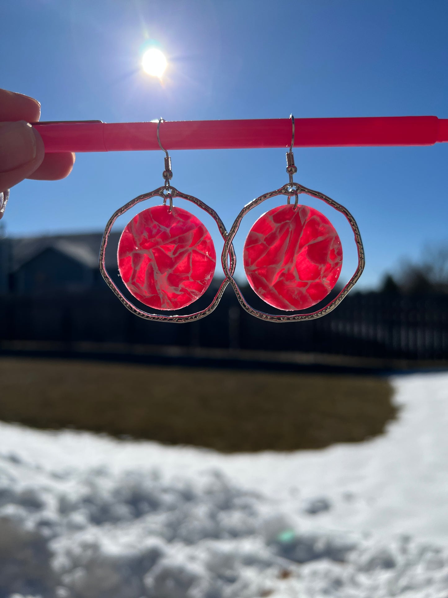 Camila Earrings - Translucent Pink