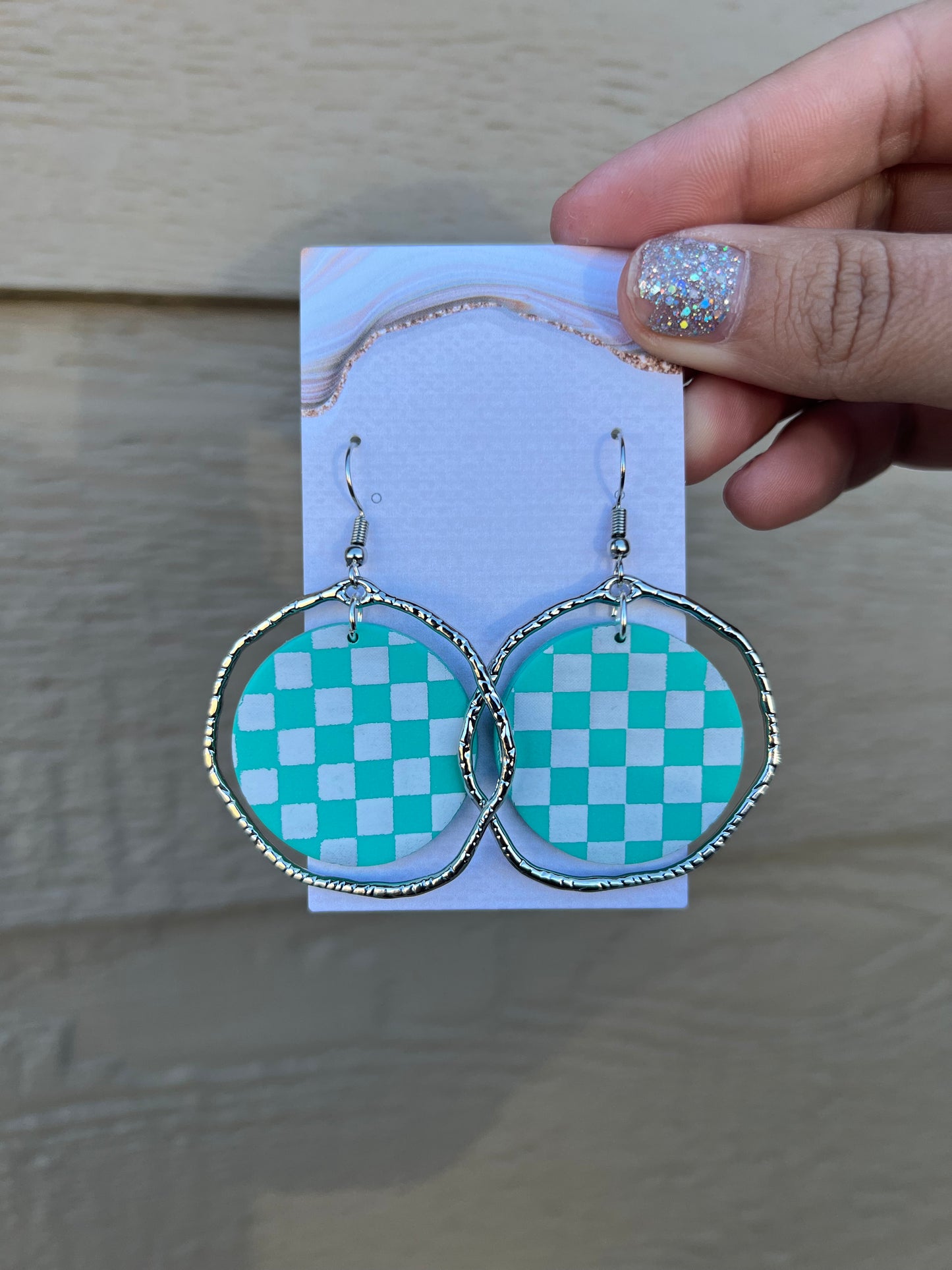 Camila Earrings - Fiji Checkered