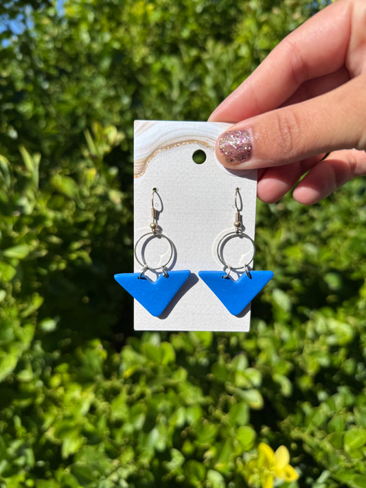 V Earrings - Blue