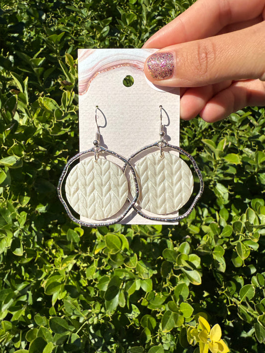Camila Earrings - Shimmered White