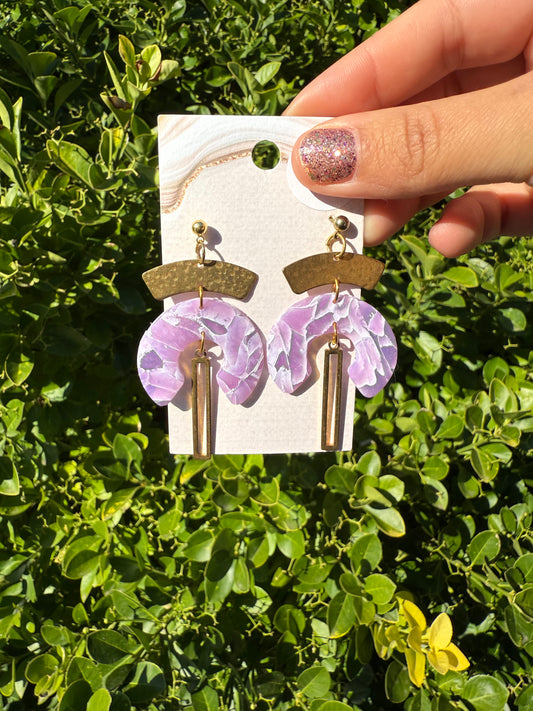 Avery Earrings - Purple