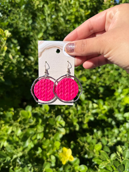 Camila Earrings - Fuchsia