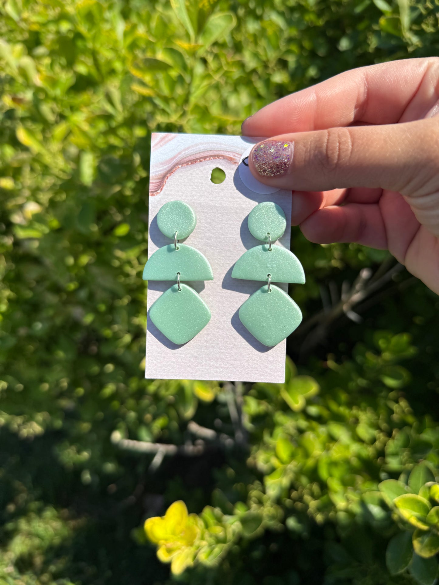 Everlee Earrings - Shimmered Green