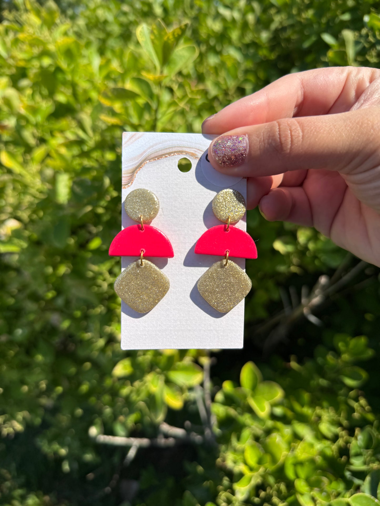 Everlee Earrings - Gold/Pink