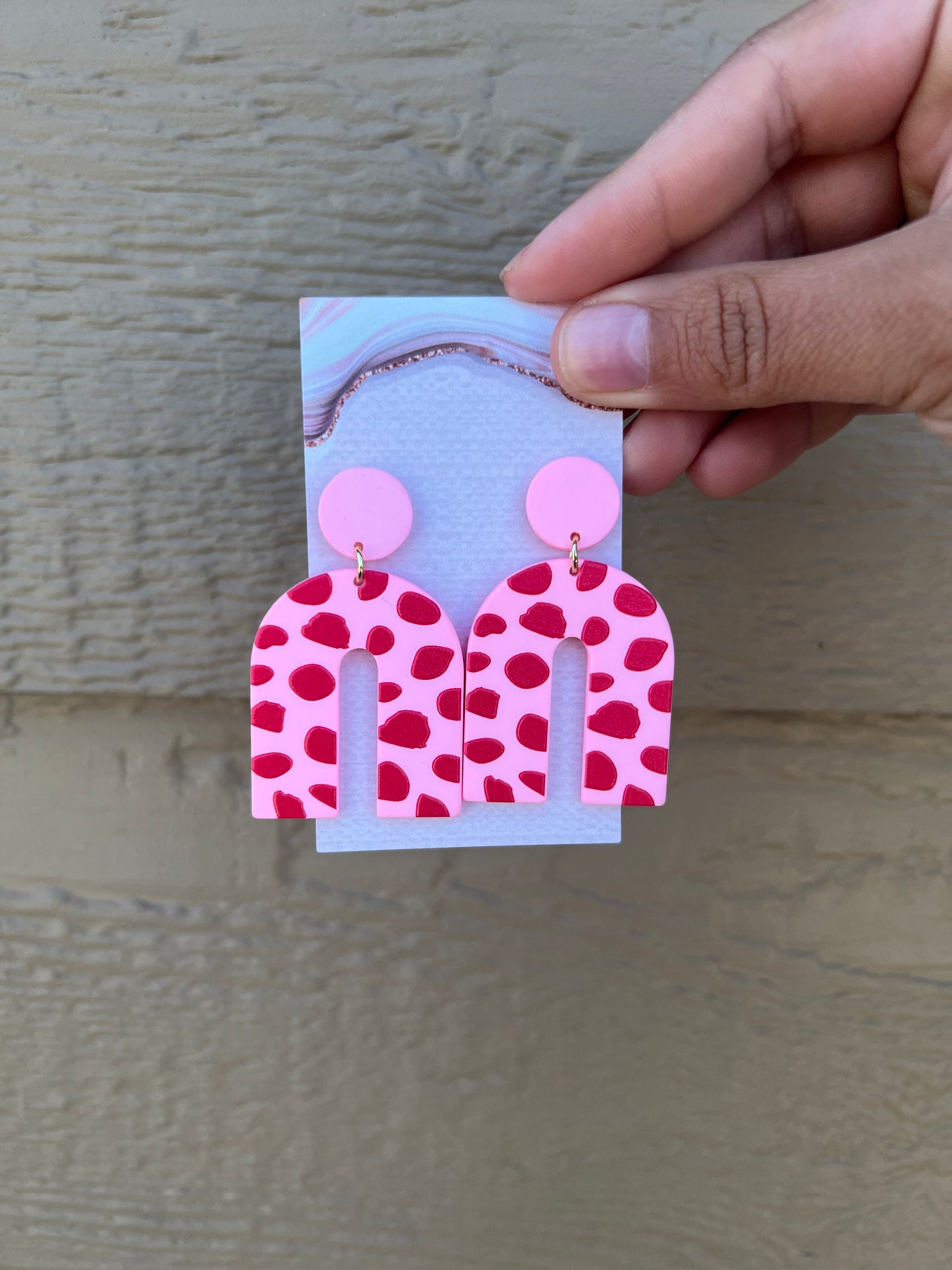 Pink/Red Earrings