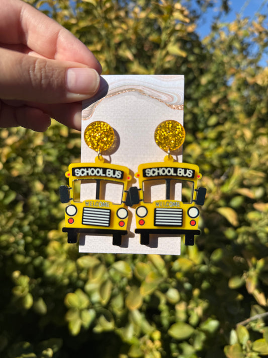 School Bus Earrings