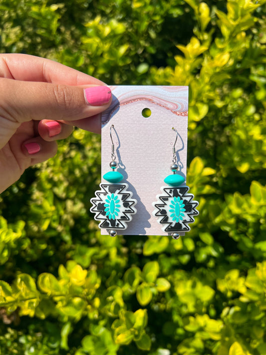 Aztec Beaded Earrings