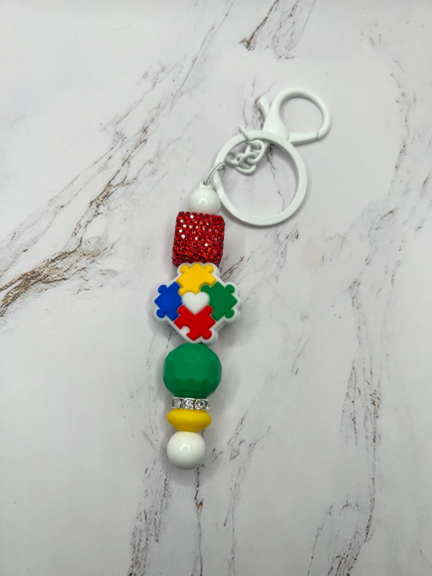 Autism Puzzle Keychain Bar