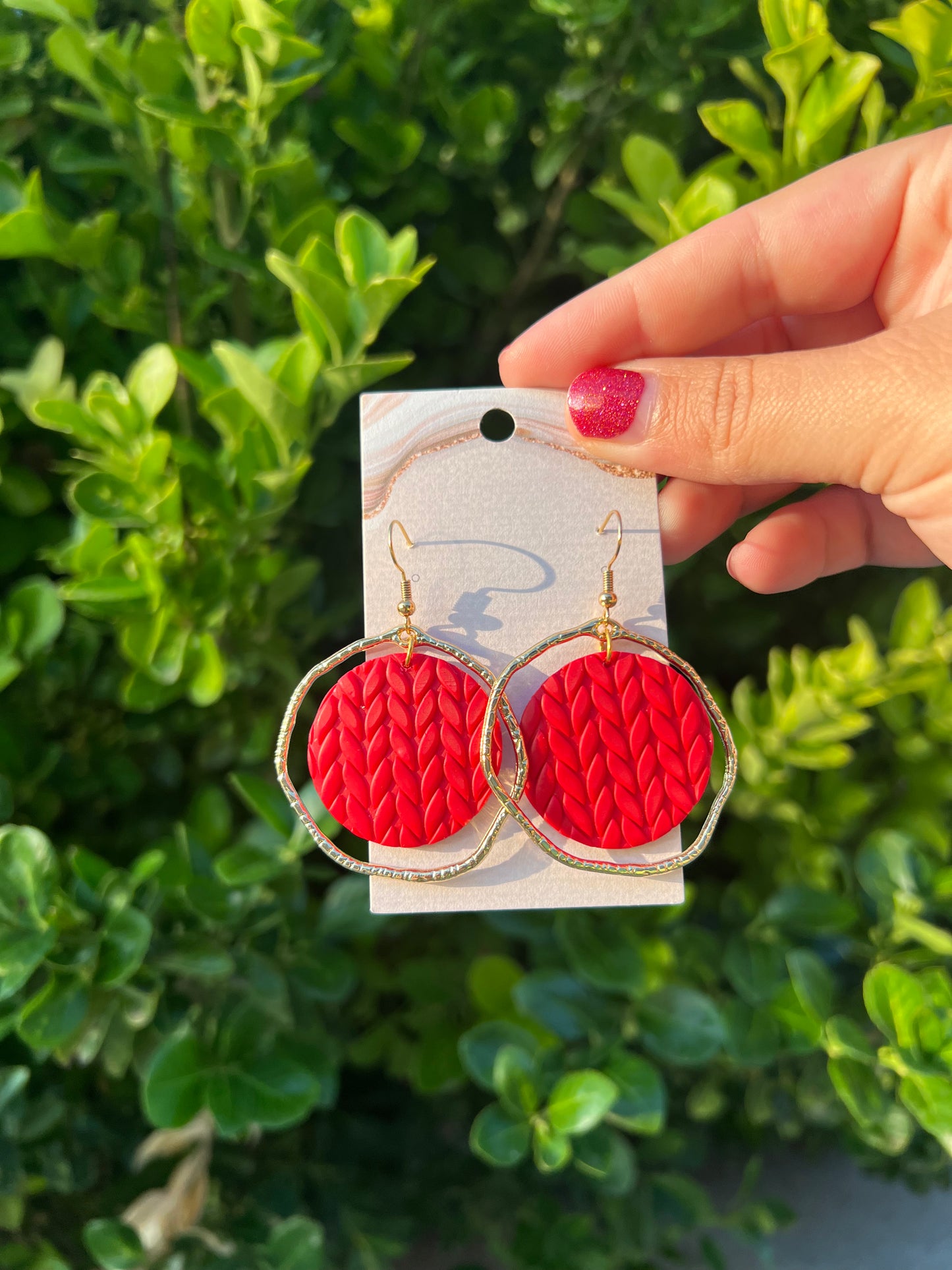 Camila Earrings - Red