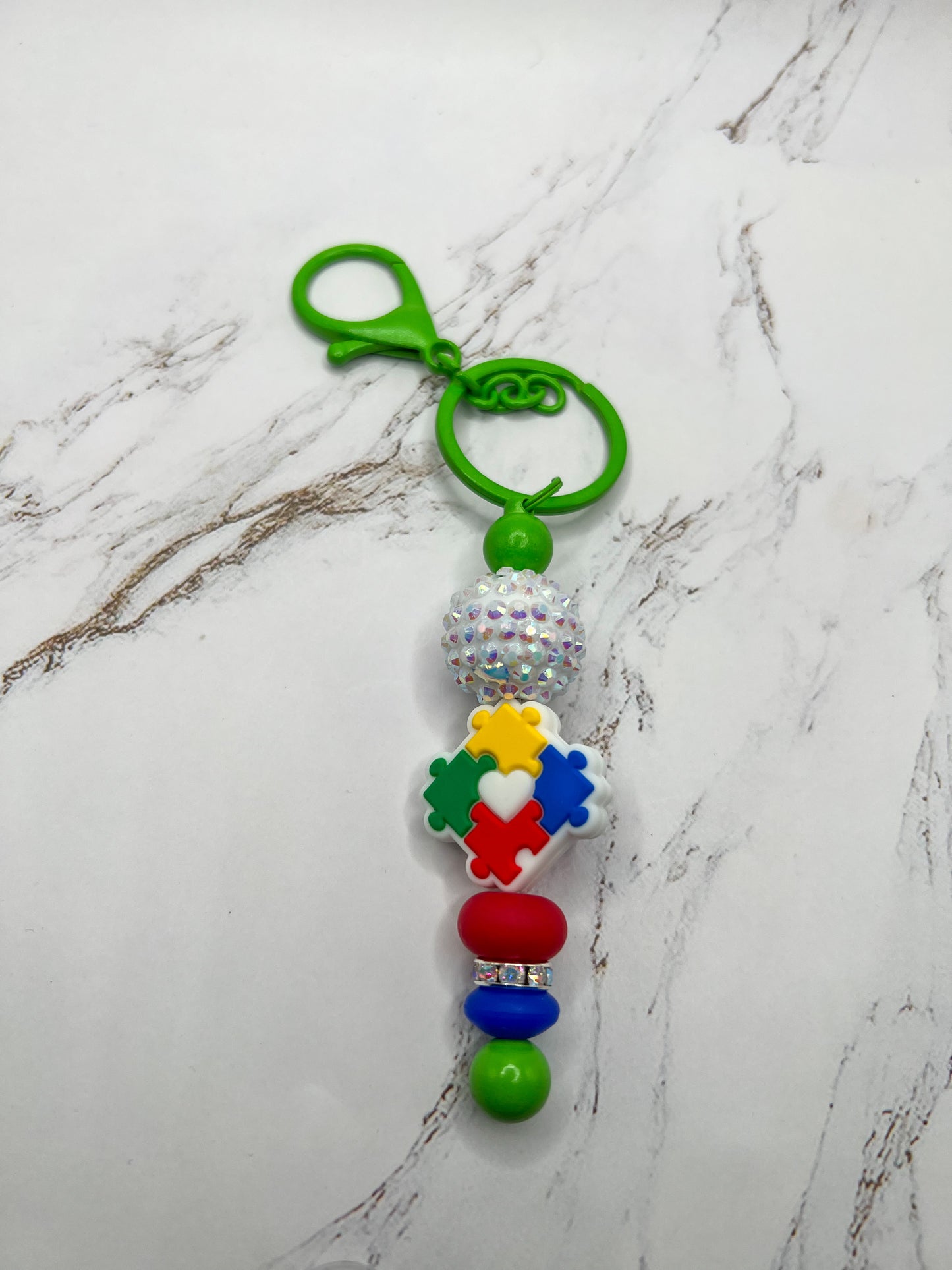 Autism Puzzle Keychain Bar