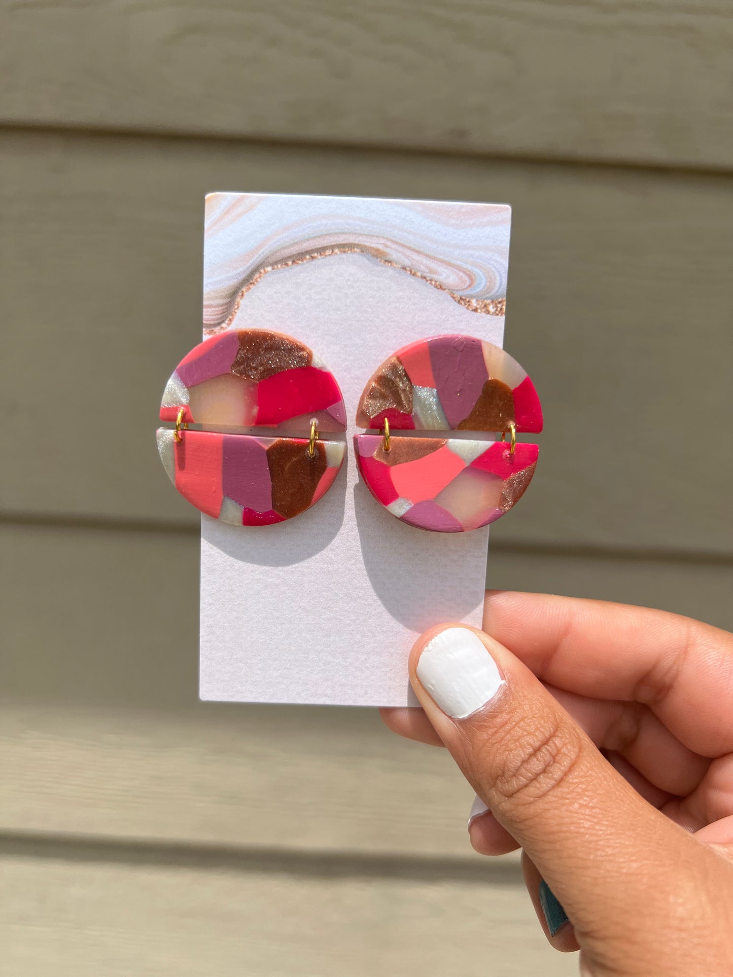 Circle Earrings - Valentine Multi