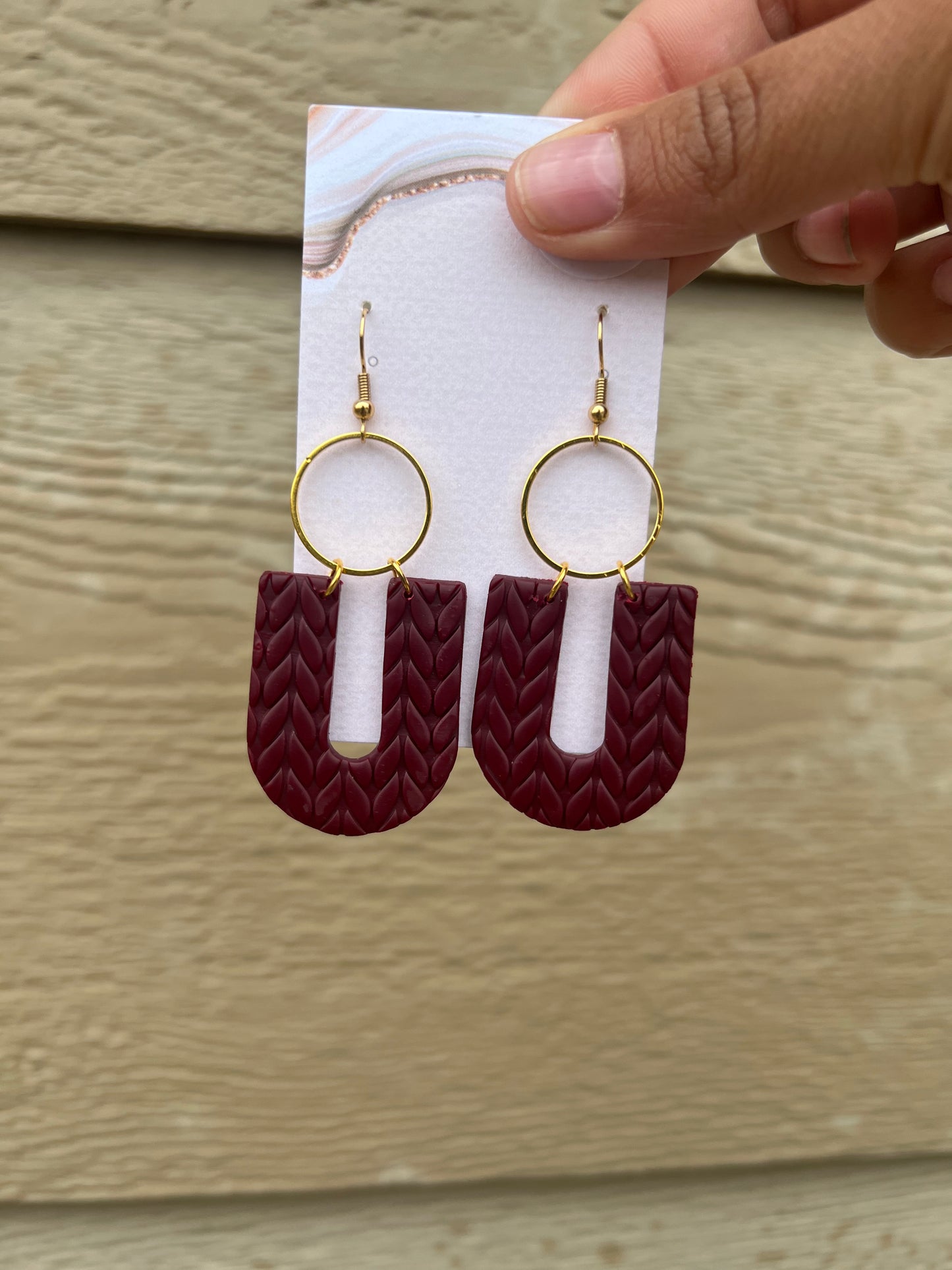 Dani Earrings - Burgundy