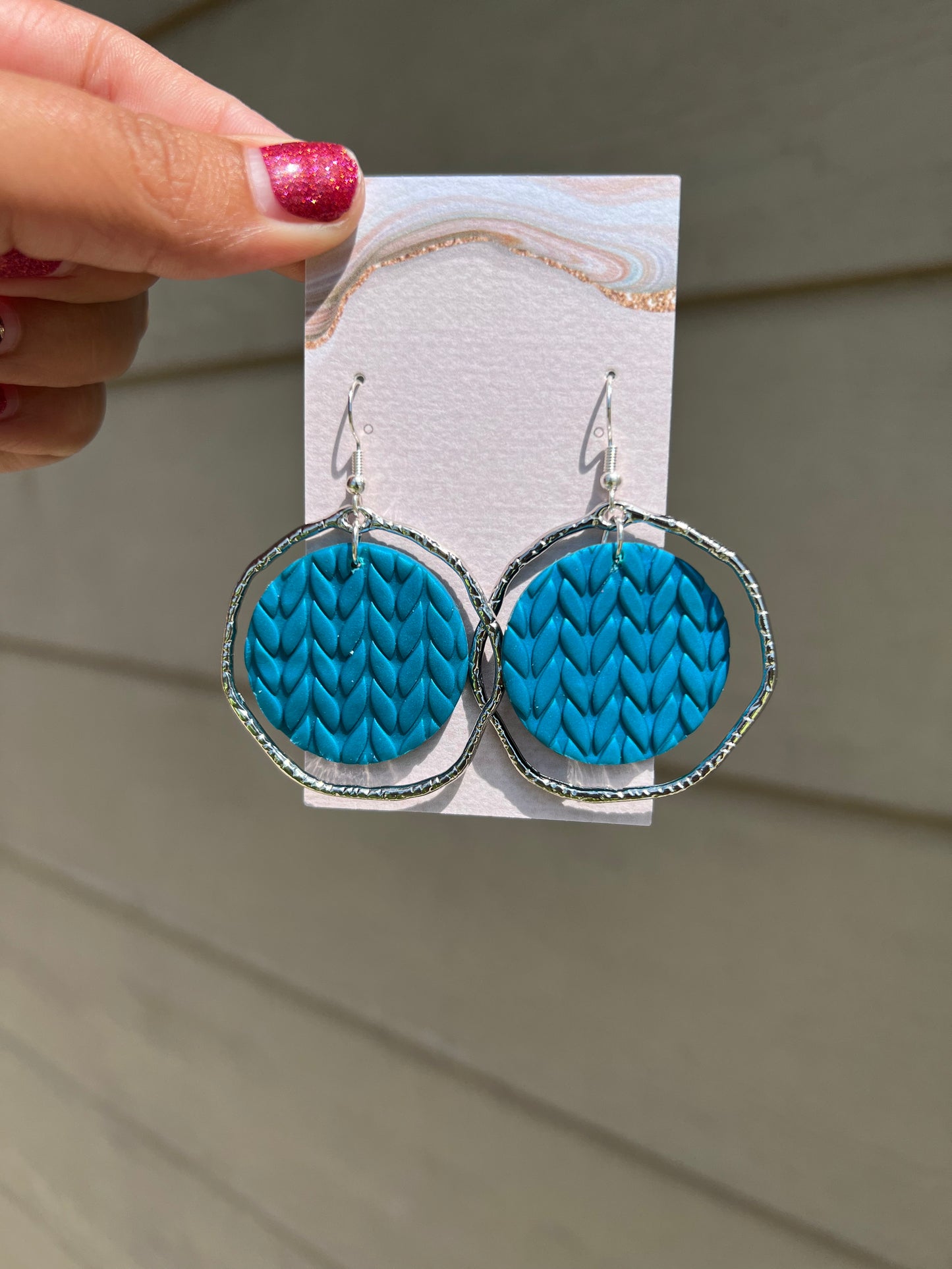 Camila Earrings - Peacock Blue