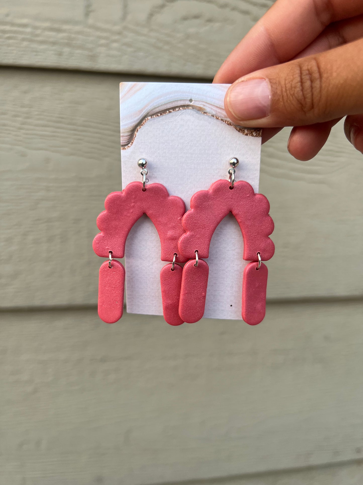 Smokey Earrings - Shimmered Pink