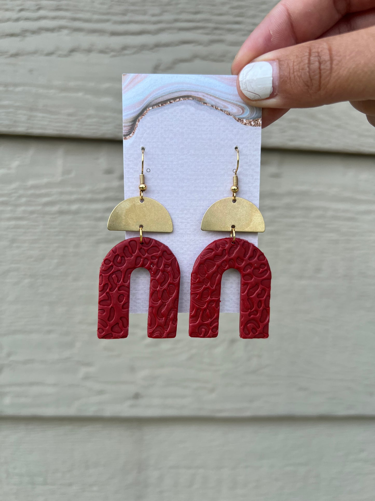 Zola Earrings - Maroon