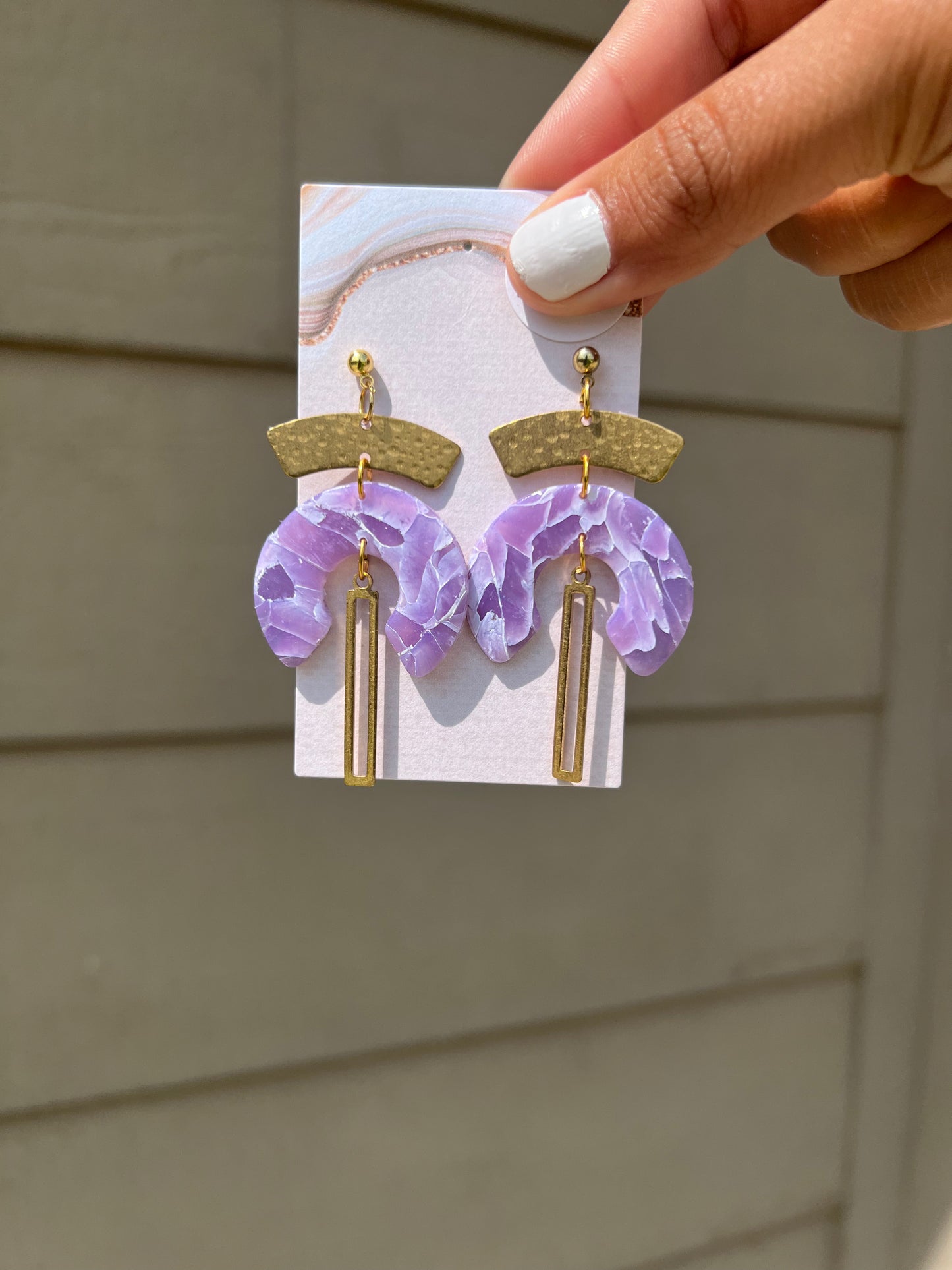 Avery Earrings - Purple