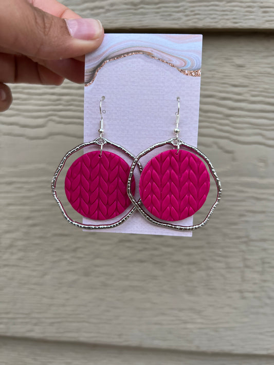 Camila Earrings - Fuchsia