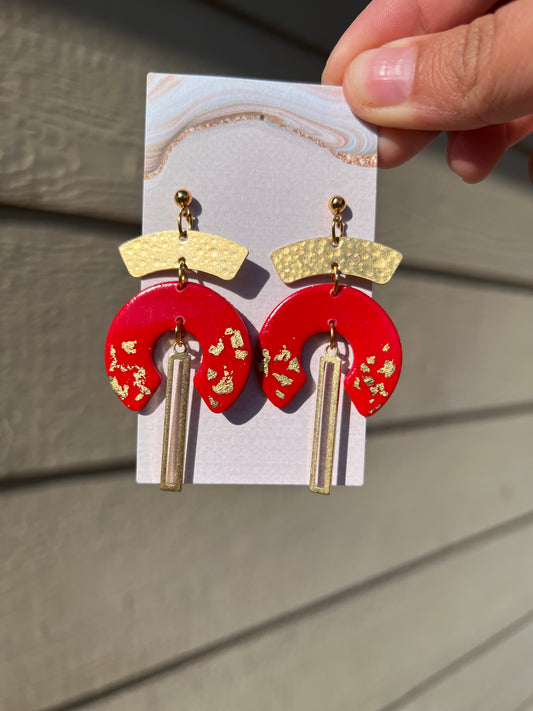 Avery Earrings - Red