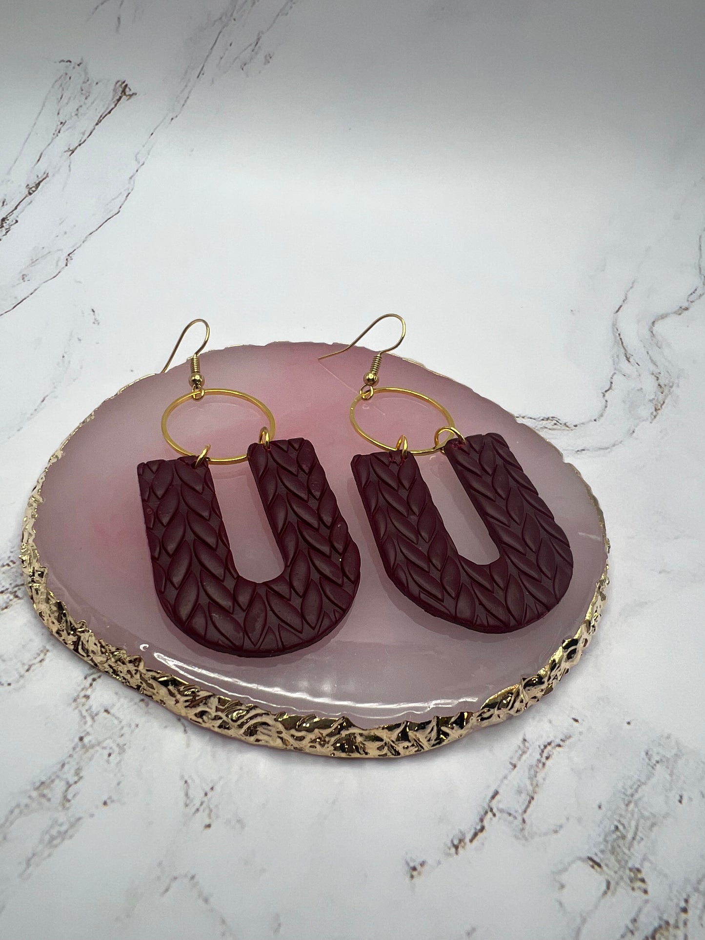 Dani Earrings - Burgundy